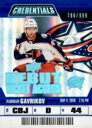 2019-20 Upper Deck Credentials Base Set Vladislav Gavrikov #72 card