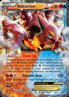 Steam Siege Volcanion-EX #26 card
