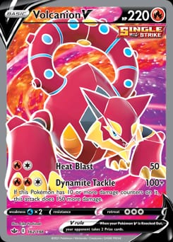 Chilling Reign Volcanion V #162 card
