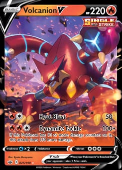 Chilling Reign Volcanion V #25 card