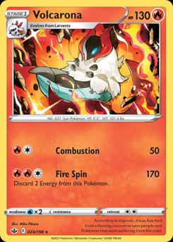 Chilling Reign Volcarona #24 card