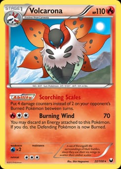 2012 Dark Explorers Volcarona #22 card