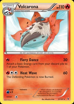 Noble Victories Volcarona #21 card