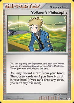 Rising Rivals Volkner's Philosophy #98 card