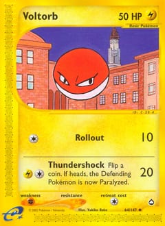2003 Aquapolis Voltorb #64 card
