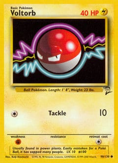 2000 Base Set 2 Voltorb #98 card
