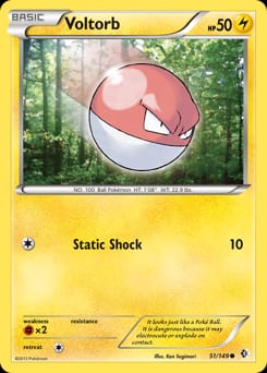 2012 Boundaries Crossed Voltorb #51 card