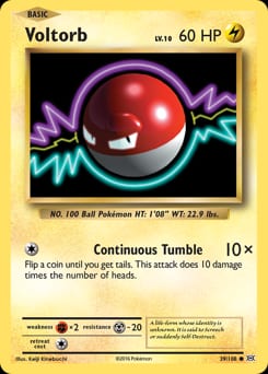 2016 Evolutions Voltorb #39 card