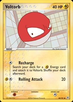 2004 Hidden Legends Voltorb #80 card