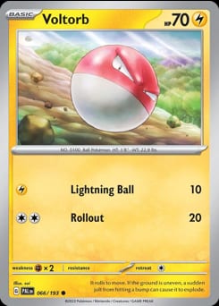 2023 Paldea Evolved Voltorb #66 card