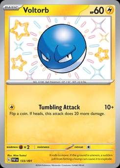 2024 Paldean Fates Voltorb #133 card