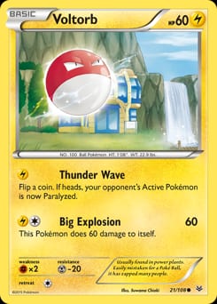 2015 Roaring Skies Voltorb #21 card