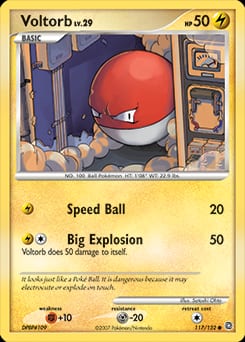 2007 Secret Wonders Voltorb #117 card