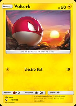 2017 Shining Legends Voltorb #30 card