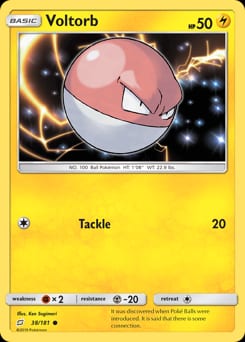 2019 Team Up Voltorb #38 card