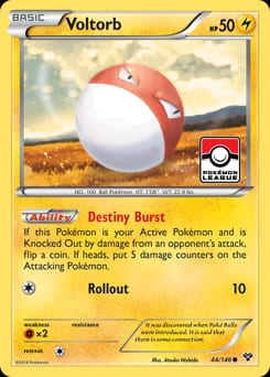 2014 XY Voltorb #44 card