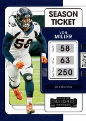 2021 Panini Contenders Base Set Von Miller #30 card
