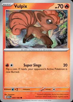 2023 151 Vulpix #37 card