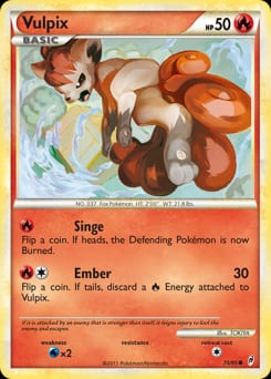 2011 Call of Legends Vulpix #75 card