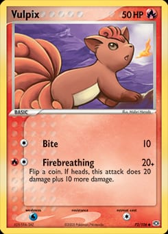 2005 Emerald Vulpix #72 card