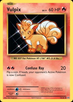 2016 Evolutions Vulpix #14 card