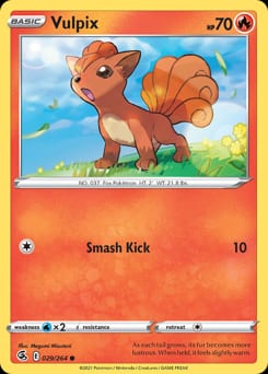 2021 Fusion Strike Vulpix #29 card