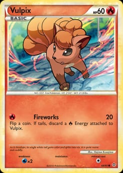2010 HS—Unleashed Vulpix #68 card