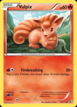 2013 Legendary Treasures Vulpix #20 card