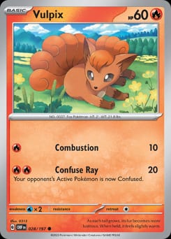 2023 Obsidian Flames Vulpix #28 card