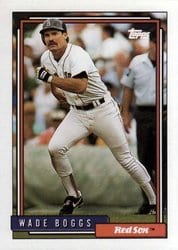 1992 Topps Base Set Wade Boggs #10 card