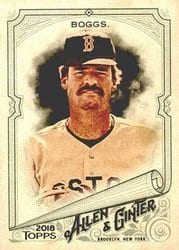 2018 Topps Allen & Ginter Base Set Wade Boggs #289 card