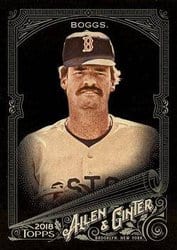 2018 Topps Allen & Ginter X Base Set Wade Boggs #289 card