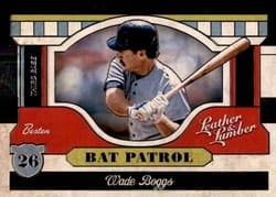 2019 Panini Leather & Lumber Bat Patrol Wade Boggs #BP-11 card