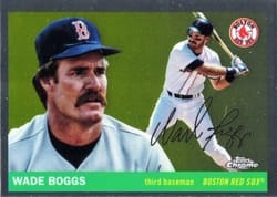 2025 Topps Chrome Platinum Base Set Wade Boggs #302 card