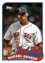 2023 Topps Archives 1989 Doubleheaders Wade Boggs / Rafael Devers #89DH-7 card