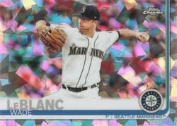 2019 Topps Chrome Sapphire Edition Base Set Wade LeBlanc #135 card