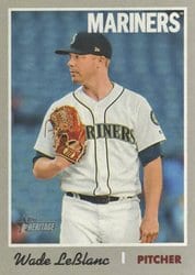 2019 Topps Heritage Base Set Wade LeBlanc #393 card
