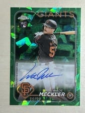 2024 Topps Chrome Sapphire Edition Chrome Sapphire Autographs Wade Meckler #CSA-WM card