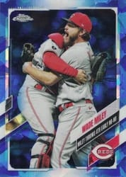 2021 Topps Chrome Update Sapphire Edition Base Set Wade Miley #US36 card