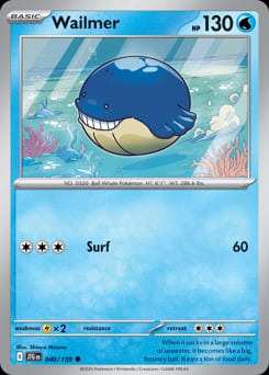 Journey Together Wailmer #40 card