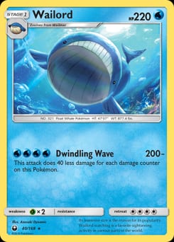 2018 Celestial Storm Wailord #40 card