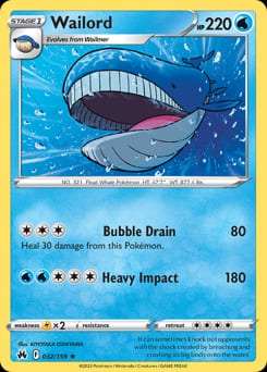 2023 Crown Zenith Wailord #32 card