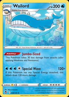 2022 Silver Tempest Wailord #38 card
