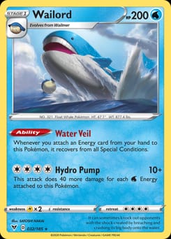 2020 Vivid Voltage Wailord #32 card