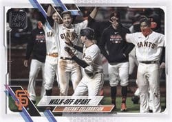 2021 Topps Base Set Walk-Off Apart (Mike Yastrzemski) #258 card