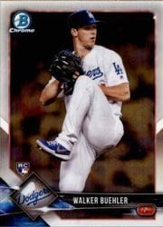 2018 Bowman Chrome Base Set Walker Buehler #34 card