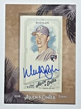 2018 Topps Allen & Ginter Framed Mini Autographs Walker Buehler #MA-WB card
