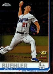 2019 Topps Chrome Base Set Walker Buehler #90 card