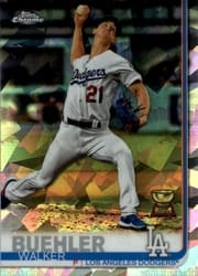 2019 Topps Chrome Sapphire Edition Base Set Walker Buehler #445 card