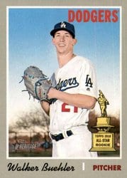 2019 Topps Heritage Base Set Walker Buehler #427 card